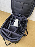 Сумка для дрона 45×30×17см. Рюкзак для квадрокоптера DJI mavic 2 і 3. Чорний, фото 7