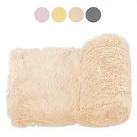 Плед-покривало Springos Extra Soft м'який плюшевий однотонний без візерунка 200 x 220 см для дому дачі Жовтий Помаранчевий