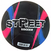 Мяч футбол №5 Alvic Street black/blue/pink