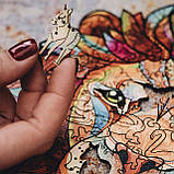 Середній Фігурний Дерев'яний Пазл Woods Story Лев (Король Лев) L, фото 4