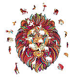 Середній Фігурний Дерев'яний Пазл Woods Story Лев (Король Лев) L, фото 3