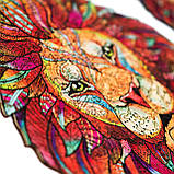 Середній Фігурний Дерев'яний Пазл Woods Story Лев (Король Лев) L, фото 7