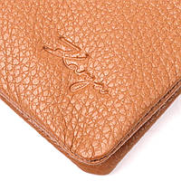 Стильное мужское портмоне из зернистой кожи KARYA 21064 Светло-коричневый Отличное качество