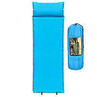 Килимок самонадувний з подушкою 186 x 53 x 2.5 см Springos PM036 туристичний каремат + чохол R_1825
