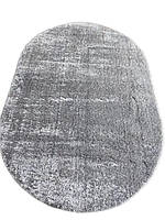 Килим Shaggy сірого кольору овал 0.70х1.10