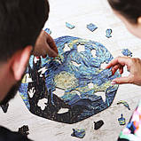 Середній Фігурний Дерев'яний Пазл Woods Story Зоряна Ніч (Вінсент Ван Гог) L, фото 5