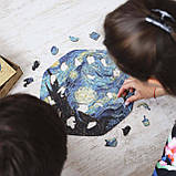 Середній Фігурний Дерев'яний Пазл Woods Story Зоряна Ніч (Вінсент Ван Гог) L, фото 2