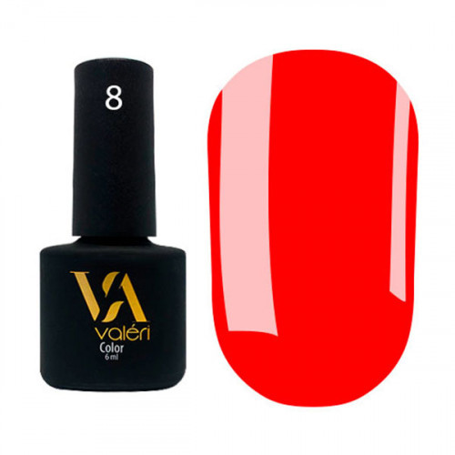 Гель-лак Valeri Color 008 неоновий червоний 6 мл
