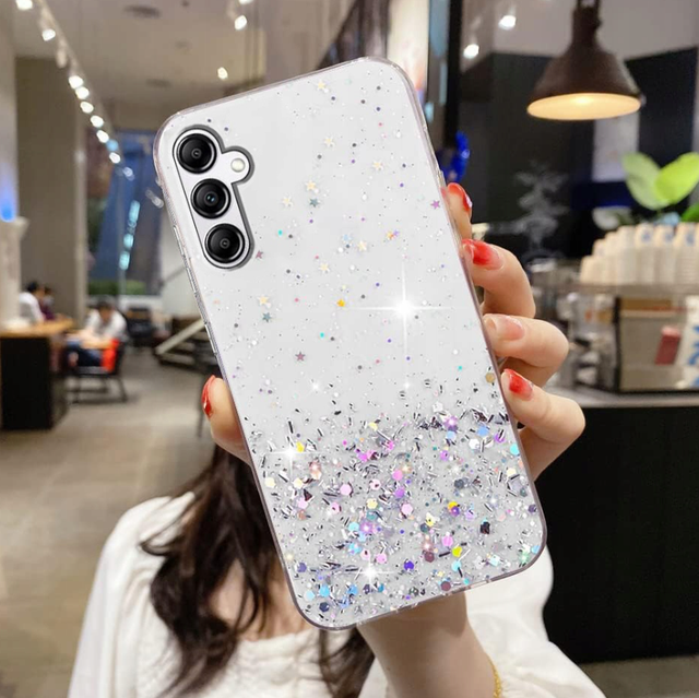 Блестящий чехол с серебряной фольгой Samsung Galaxy A24 4G (SM-A245F)