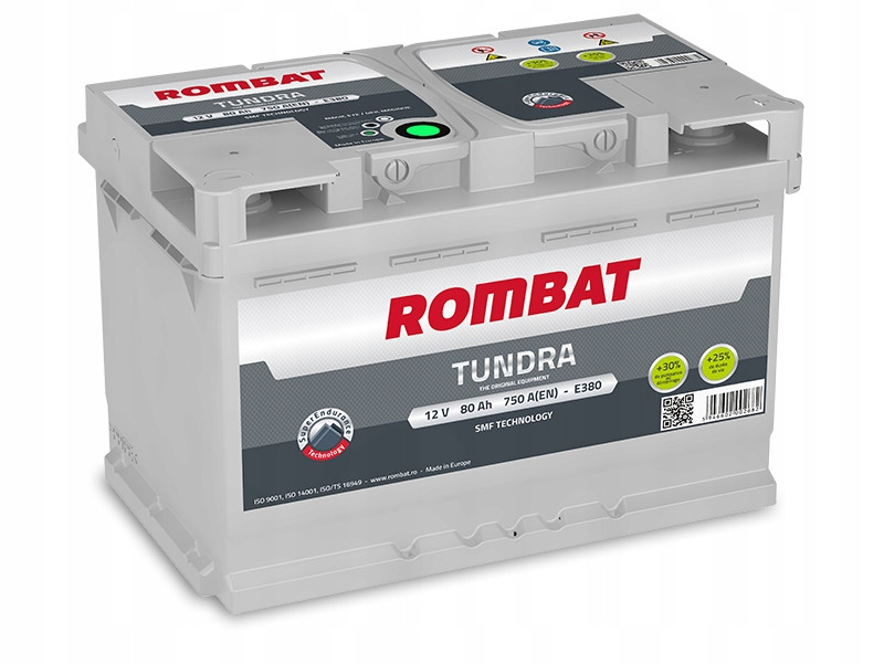 Акумулятор ROMBAT TUNDRA+ 6СТ-80Ah 750A R, фото 1