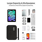 Органайзер-кейс для кабелів, дротів і дрібниць 22*17*5 см Чорний. Чохол-кейс для кабелів і аксесуарів, фото 7