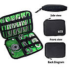 Органайзер-кейс для кабелів, дротів і дрібниць 22*17*5 см Чорний. Чохол-кейс для кабелів і аксесуарів, фото 4