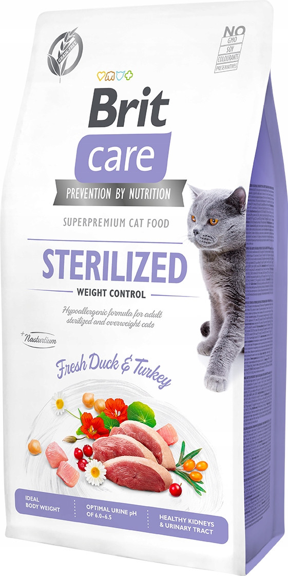 Сухий беззерновий корм для стерилізованих кішок Brit Care Cat Sterilized Weight Control 2 кг