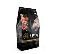 Сухой корм для взрослых собак всех пород утка и кроли Savory Adult All Breeds Fresh Duck & Rabbit 12 кг кролик