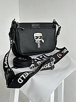 Модна брендова сумка Karl Lagerfeld Карл Лагерфельд 2 в 1, сумка з логотипом