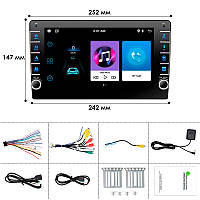Автомобільна магнітола 10" 2din HEVXM 8810-1 2/32 Base Android GPS вбудований мікрофон, фото 8