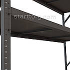 Стелаж набірний "VAULT-2418" 4 полиці (ярусу) h 2400х1800х550мм (1.2мм) чорний. Для комори, складу та гаража, фото 5