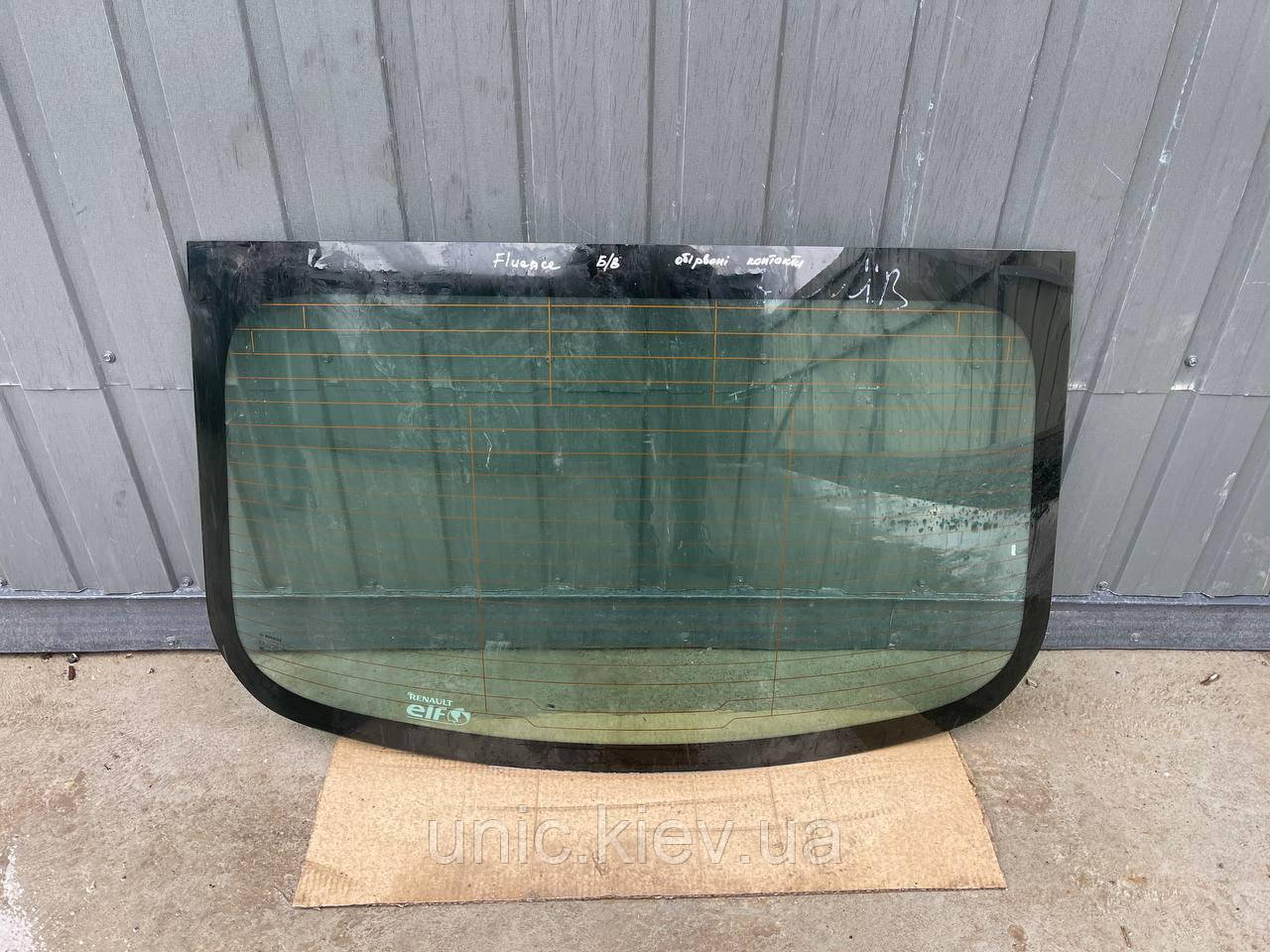 Скло заднє Рено Флюенс б/в обірвані контакти