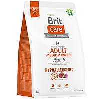 Корм для собак Brit Care Adult Medium Breed Lamb Hypoallergenic (гіпоалергенний) 3 кг УЦЕНКА