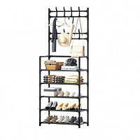 Напольная вешалка для одежды New simple floor clothes rack size с полками и крючками, полка для обуви 60