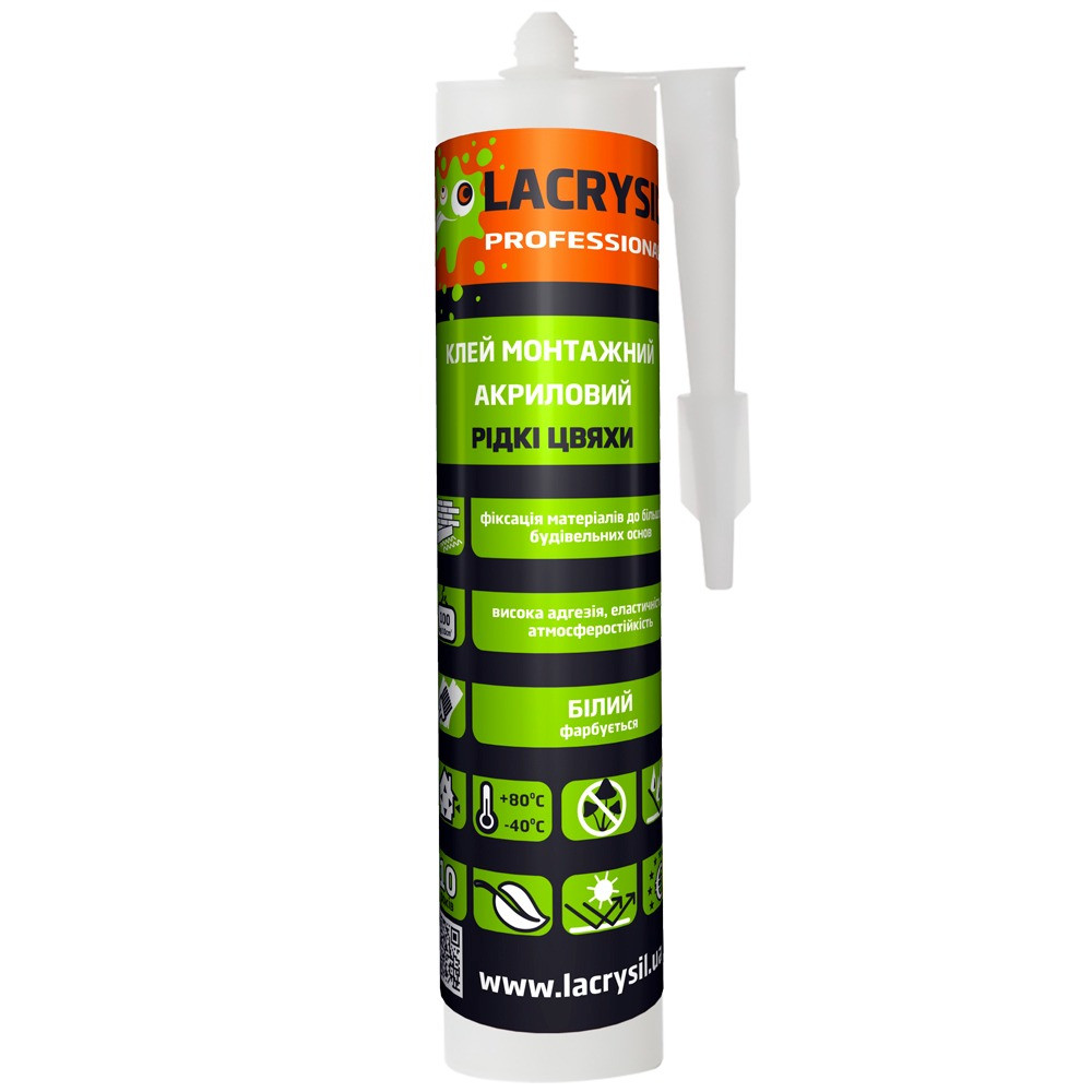 LACRYSIL Клей "Рідкі цвяхи" білий 400 г