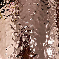 Пластик ПВХ дзеркальний з тисненням водяна брижка рожеве золото ширина 1,25 м