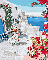 Картина по номерам "Цветущая Греция" 40x50 3v1 Рисование Живопись Раскраски (Авторские коллекции)