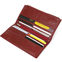Стильный кожаный кошелек для женщин ST Leather 19380 Темно-красный Отличное качество