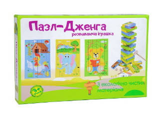 Розвиваюча настільна гра Пазл-Дженга, українська мова Стратег, 30979, фото 1