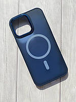 Матовий чохол Soft Touch на iPhone 14 Pro Max із підтримкою MagSafe :: Синій