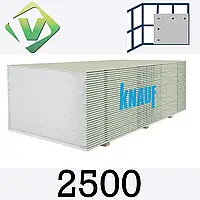 Гипсокартон обычный Knauf (стеновой), 12,5*1200*2500 мм