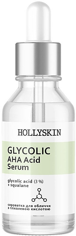 Сироватка догляду за шкірою обличчя HOLLYSKIN Glycolic AHA Acid Serum, 30 ml, фото 1