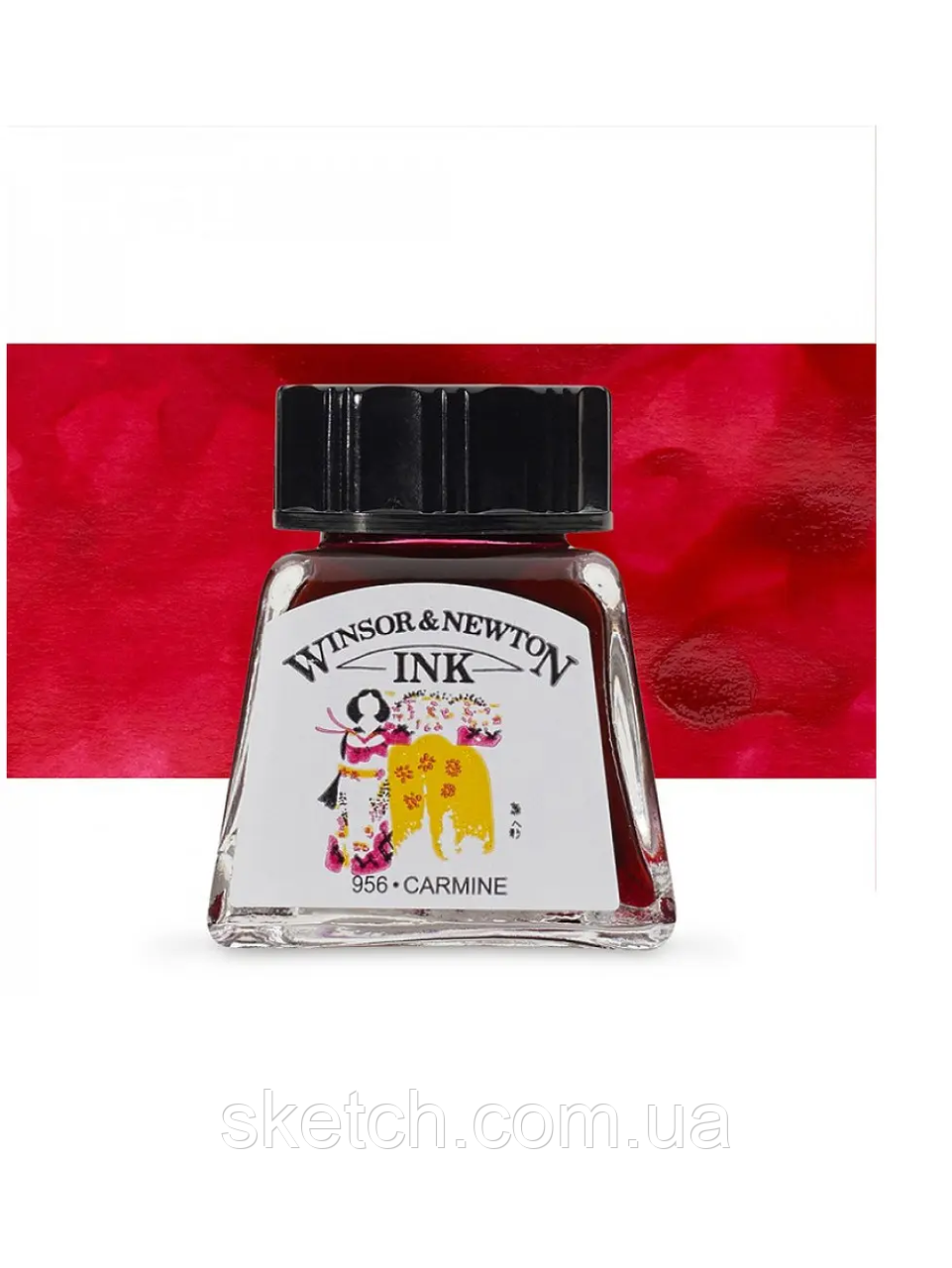 Туш художня Drawing Inks, №956 Carmine, Winsor&Newton