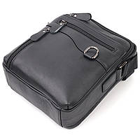 Практичная мужская сумка Vintage 20823 кожаная Черный Отличное качество