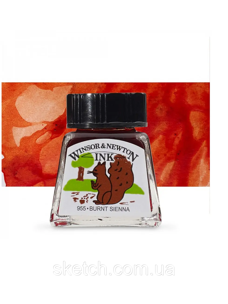 Туш художня Drawing Inks, №074 Burnt Sienna, Winsor&Newton