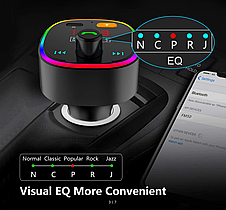 FM-модулятор S27 Car Charger MP3 Bluetooth Трансмітер 10 Colors, фото 4