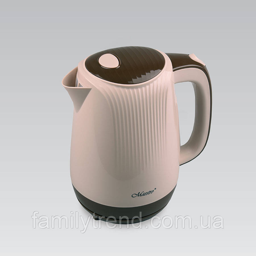 Електричний чайник 1.7 л дисковий Maestro MR-042-BEIGE Електрочайник 2200 Вт для дому, офісу, дачі