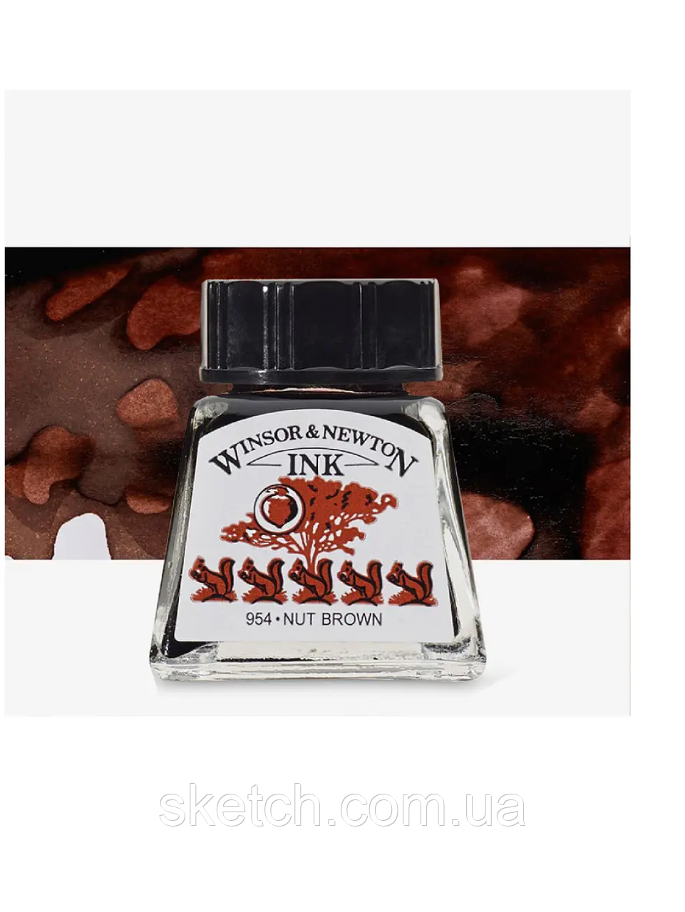 Туш художня Drawing Inks, №441 Nut Brown, Winsor&Newton