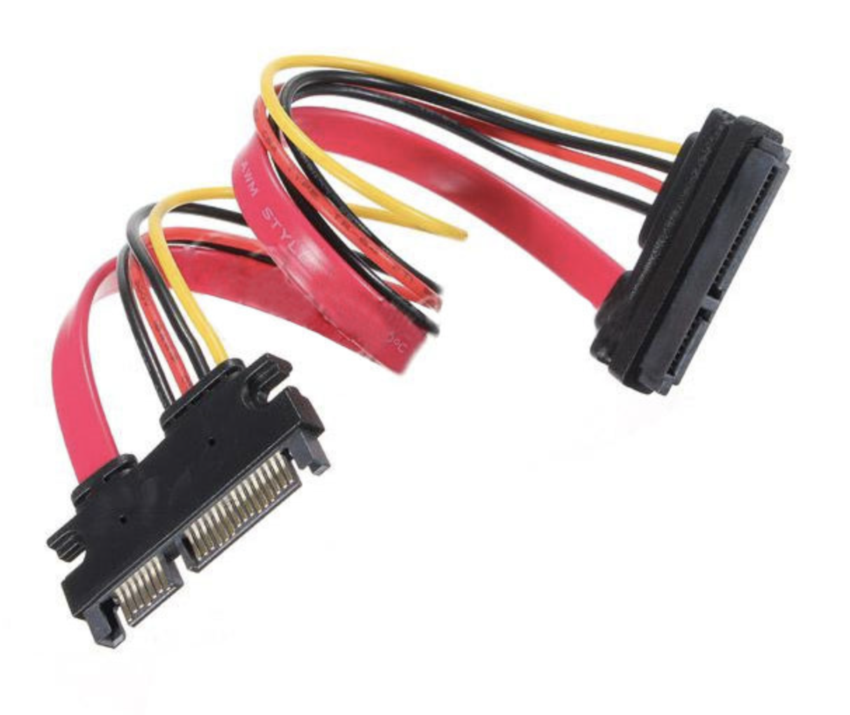 Кабель SATA 7+15 pin папа-мама M-F- 20см