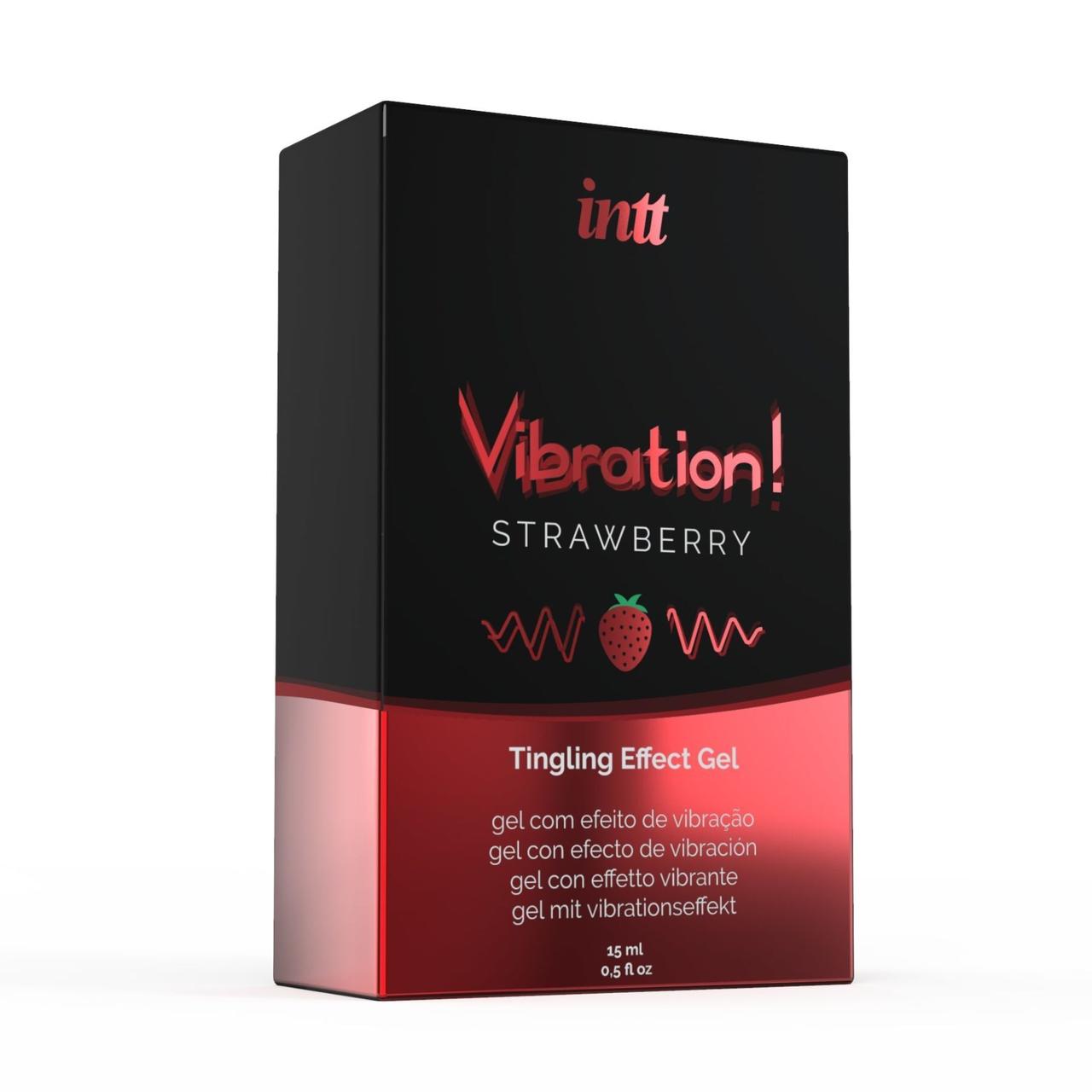 Рідкий вібратор - Extra Green Intt Vibration Strawberry (15 мл)
