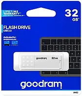 Флешка USB флешнакопичувач Goodram 32 GB UME2 White USB 2.0 (UME2-0320WOR11)