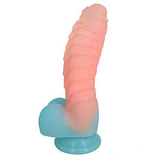 Світний кольоровий фалоїмітатор на присоску Mech, фото 3