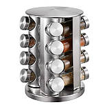 Набір для спецій на обертовій підставці Spice Carousel Спецівниця для приправ з 16 скляними ємностями, фото 9