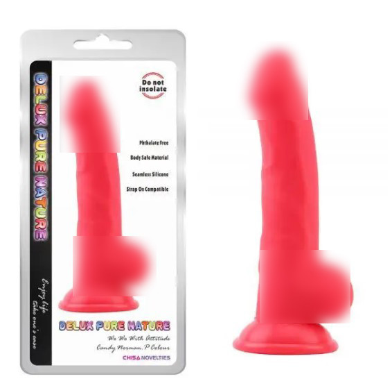 Червоний фалоїмітатор нео на присоску Norman.P