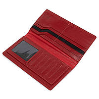 Оригинальное женское кожаное портмоне GRANDE PELLE 11514 Красный Отличное качество