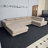 Новий розкладний диван п-подібної форми в тканині купити, фото 3