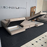 Новий розкладний диван п-подібної форми в тканині купити, фото 8