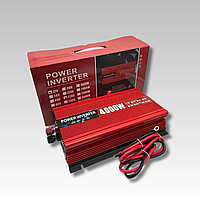 Автомобильный инвертор POWER INVERTER преобразователь напряжения Digital 4000 W (красный)