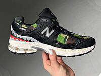 Мужские кроссовки New Balance 2002R Bape Black Camo Green