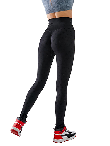 Купить Женские лосины XS,S,M,L, черный, ткань турецкий трикотаж ...